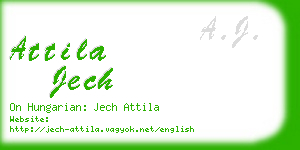 attila jech business card